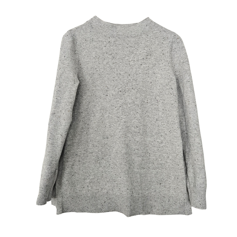 LOFT Women's Speckled Light Gray Crewneck Sweater Size S